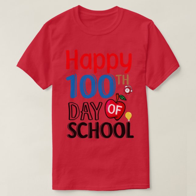 T-SHIRT HEUREUX 00 ÈME JOUR DE L'ÉCOLE (Design devant)