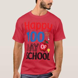T-SHIRT HEUREUX 00 ÈME JOUR DE L'ÉCOLE