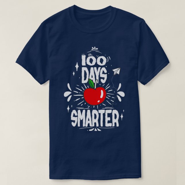 T-shirt heureux 100 e jours plus intelligent de l'école (Design devant)