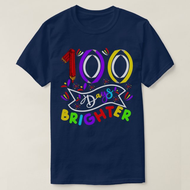 T-shirt heureux 100 jours d'école 6 1 (Design devant)