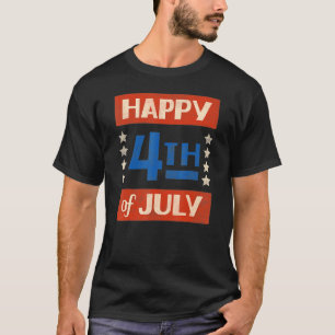 T-shirt Heureux 4 juillet Dieu béni l'Amérique