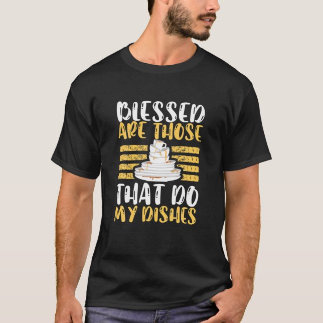 T-shirt Heureux Ceux Qui Font Mes Plats (Devant)
