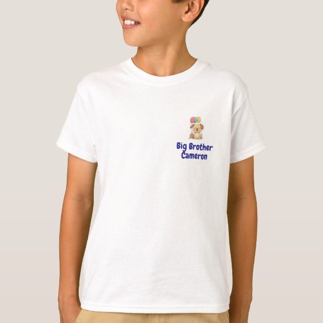 T-shirt Heureux chiot, faisons la fête, 1er anniversaire,  (Devant)