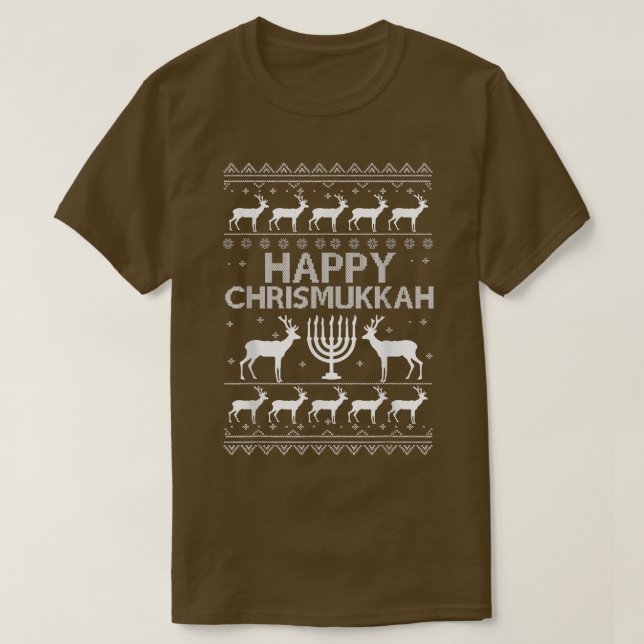 T-shirt Heureux Chrismukkah Funny Noël et Hanoukka (Design devant)