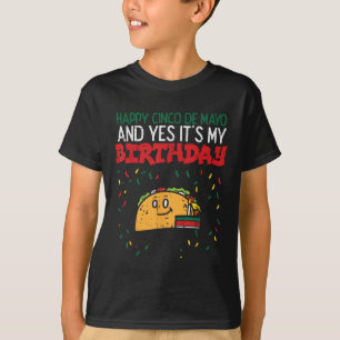 T-shirt Heureux Cinco De Mayo Et Oui C'Est Mon Anniversair