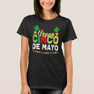 T-shirt Heureux Cinco De Mayo Mexicain Fiesta 5 De Mayo Po