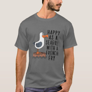 T-shirt Heureux Comme Un Mouette Avec Un Vêtement França