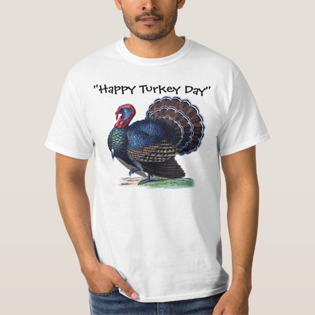 T-shirt heureux d'amusement de jour de la Turquie (Devant)
