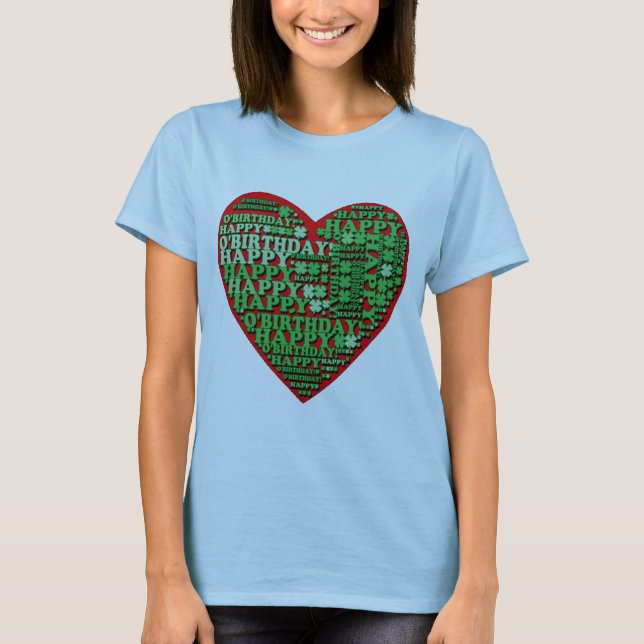 T-shirt heureux d'anniversaire de Jour de la Saint (Devant)