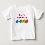T-shirt heureux de Chanukah<br><div class="desc">T-shirt heureux de Chanukah avec le hannukkah Chanukdah de dreidelshanukah</div>
