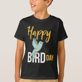T-shirt heureux de jour d'oiseau