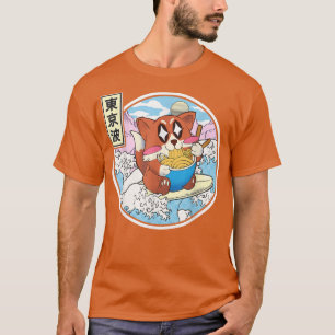 T-shirt Heureux De Manger Ramen Surf Japonais Wave Anime