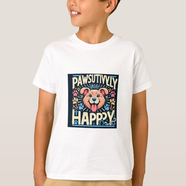 T-shirt Heureux de manière puissante (Devant)