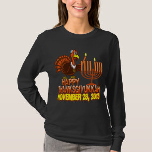 T-shirt heureux de Thanksgivukkah - de Thankgiving