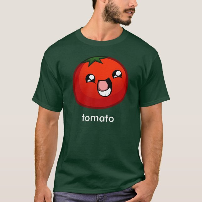 T-shirt heureux de tomate (Devant)