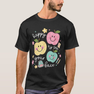 T-shirt Heureux de voir le visage Hipe sourire pour la ren