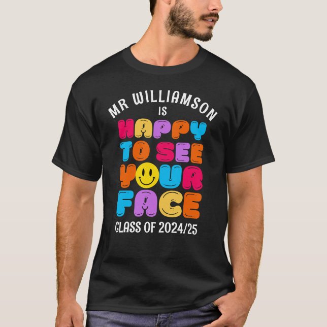 T-shirt HEUREUX DE VOIR VOTRE VISAGE Personnalisable Ensei (Devant)