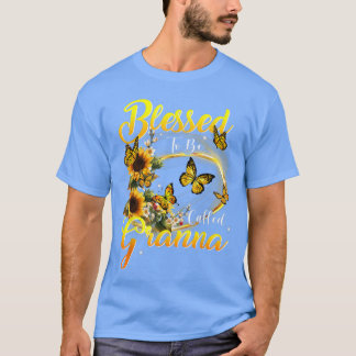 T-shirt Heureux d'être appelé Granna Sunflower Lovers Gran