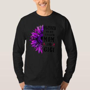 T-shirt Heureux D'Être Appelé Maman Et Gigi Tournesol Mign