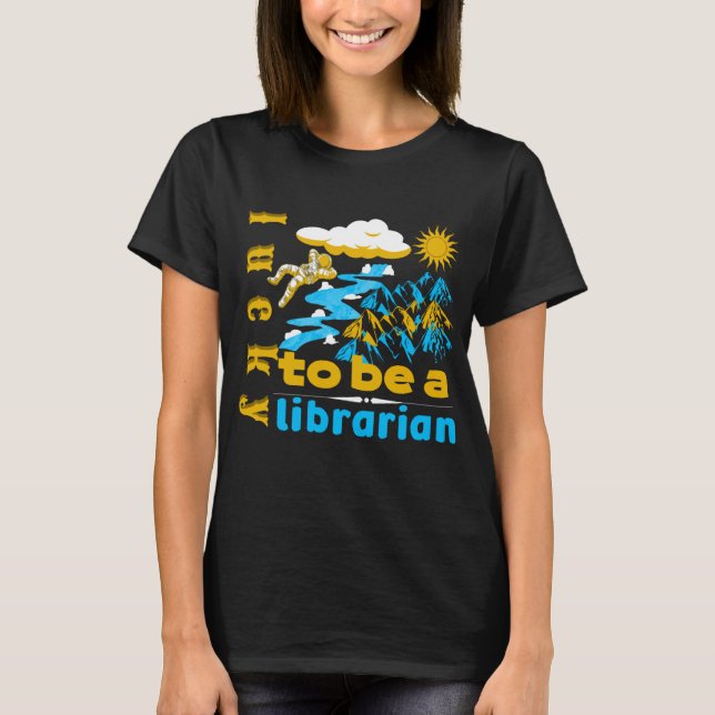 T-shirt Heureux D'Être Bibliothécaire (Devant)