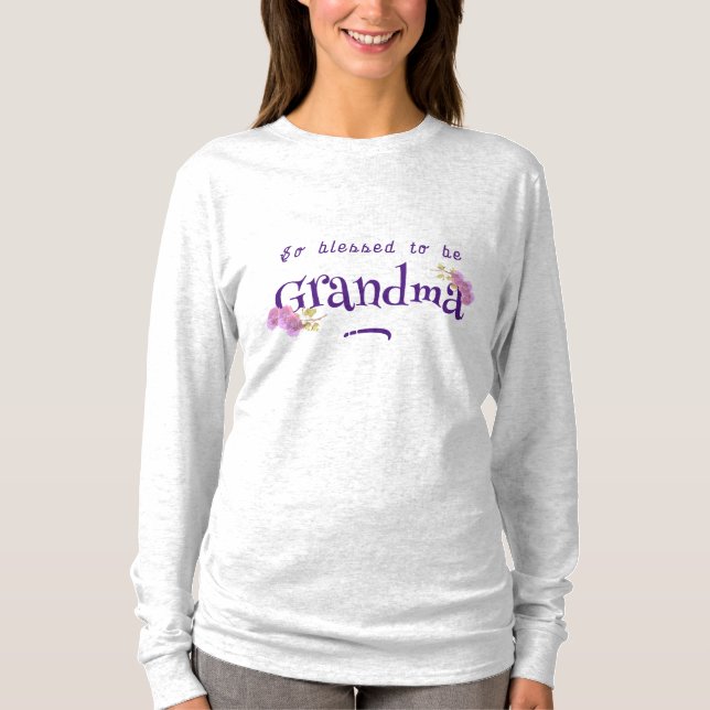 T-shirt Heureux d'être grand-mère (Devant)