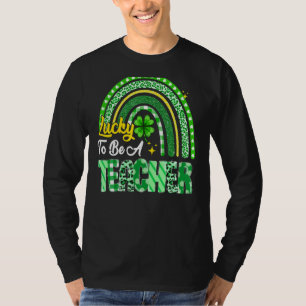 T-shirt Heureux D'Être Un Enseignant Arc En Ciel St Patric