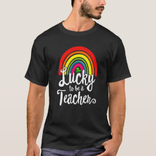 T-shirt Heureux D'Être Un Enseignant St patrick Arc-En-Cie