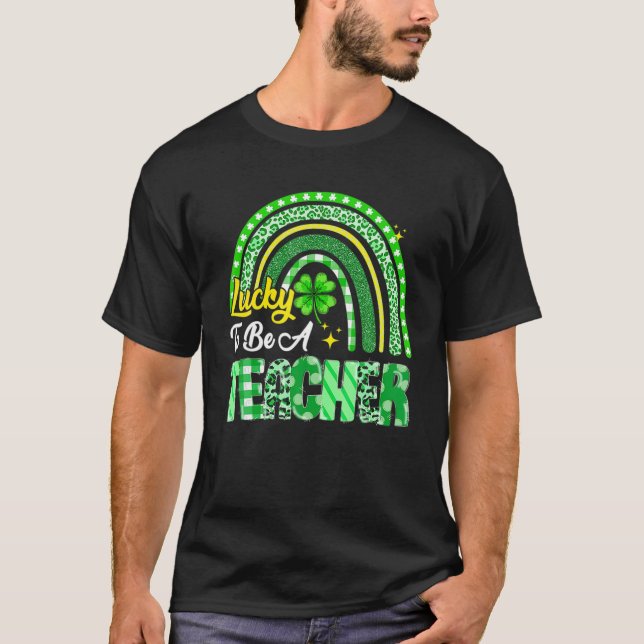 T-shirt Heureux D'Être Un Enseignant St patrick D'Enseigna (Devant)