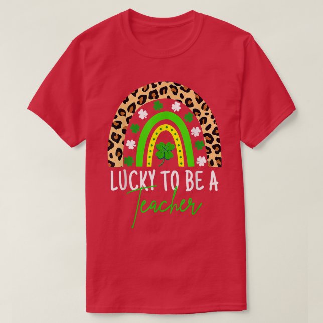 T-shirt Heureux D'Être Un Enseignant St patrick D'Enseigna (Design devant)