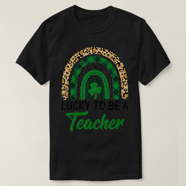 T-shirt Heureux D'Être Un Enseignant St patrick D'Enseigna (Design devant)