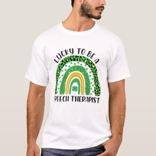 T-shirt Heureux D'Être Un Thérapiste De La Parole Rainbow 