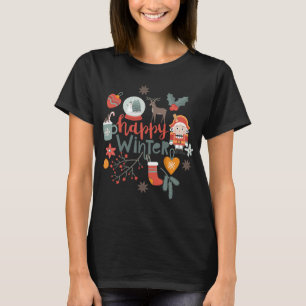 T-shirt heureux d'hiver