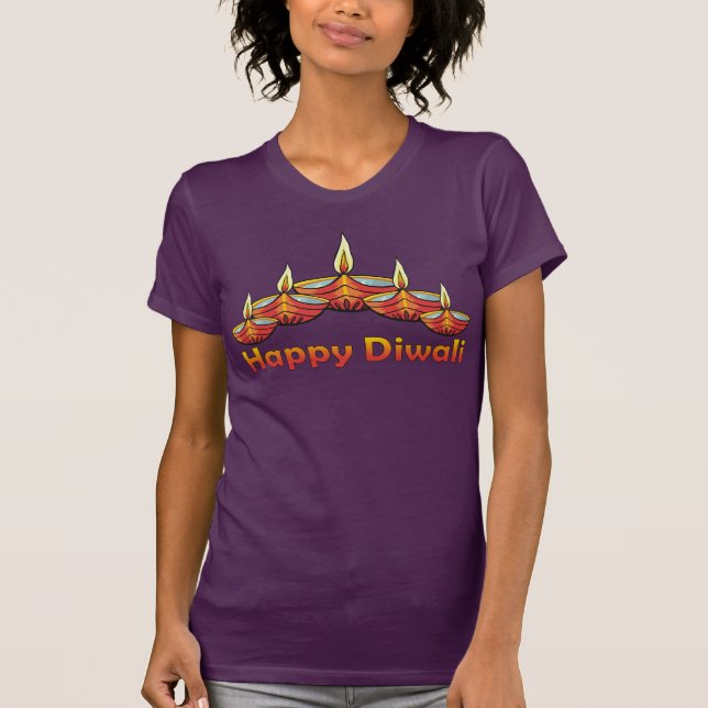 T-shirt Heureux Diwali Deepas (Devant)