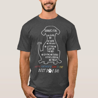 T-shirt Heureux Fête des pères Chien papa