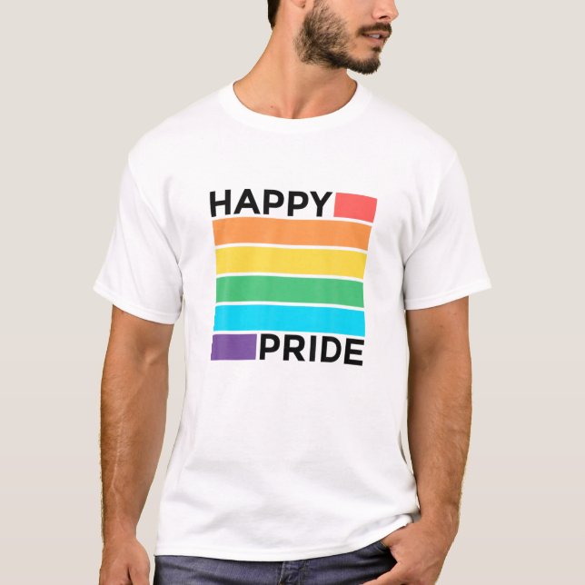T-SHIRT HEUREUX GAY DE FIERTÉ (Devant)