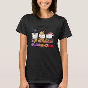 T-shirt Heureux Hallothanksmas Dentist sorcier Santa Hat P