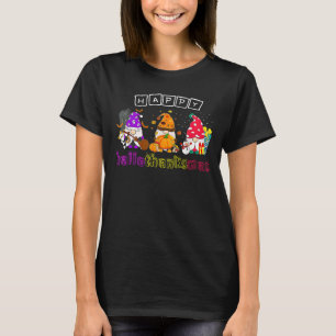 T-shirt Heureux Hallothanksmas mignons Gnomes sorcier Sant