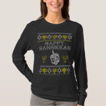 T-shirt Heureux Hanoukka Doux moche Chanukah Juif Christ<br><div class="desc">Joyeux cadeau de Noël juif Chanukah,  doux pour Hanoukka</div>