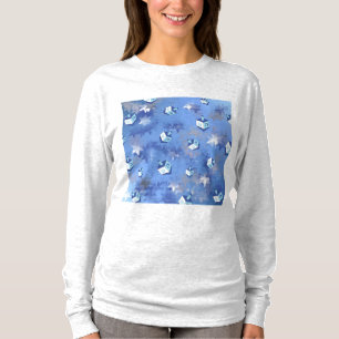 T-shirt Heureux Hanoukka Falling Star et Dreidels