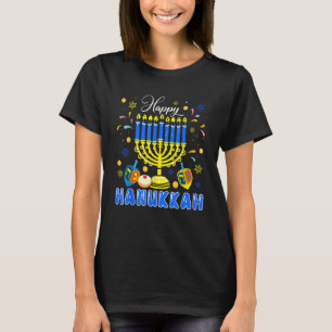 T-shirt Heureux Hanoukka Menorah Dreidel Fiers Famille jui