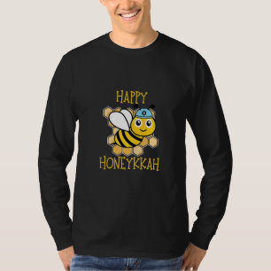 T-shirt Heureux Honeykkah Honey Bee Hanoukka Juif