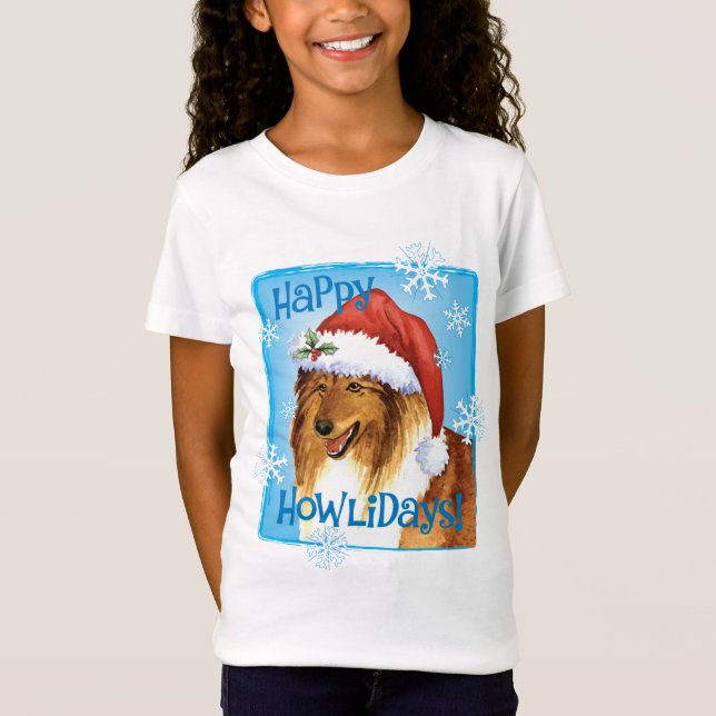 T-Shirt Heureux Howliday Collie (Devant)
