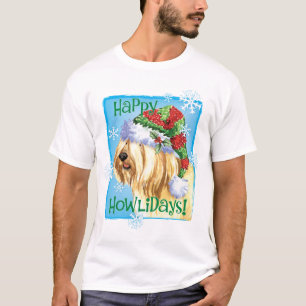 T-shirt Heureux Howlidays Tibétain Terrier
