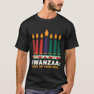 T-shirt Heureux Kwanzaa bougies Afrique Fête Afrique Améri