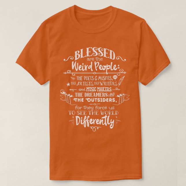 T-shirt Heureux les gens bizarres (Design devant)