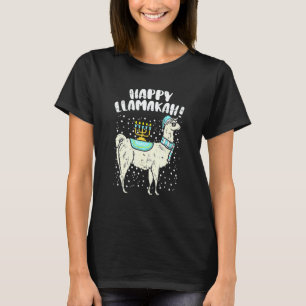 T-shirt Heureux Llamakah Lama Ménorah Hanukkah Chanukah Ju