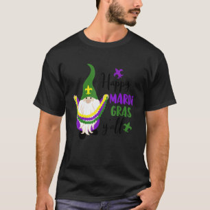 T-shirt Heureux Mardi Gras Yall Gnome Mardi Gras 2023 perl