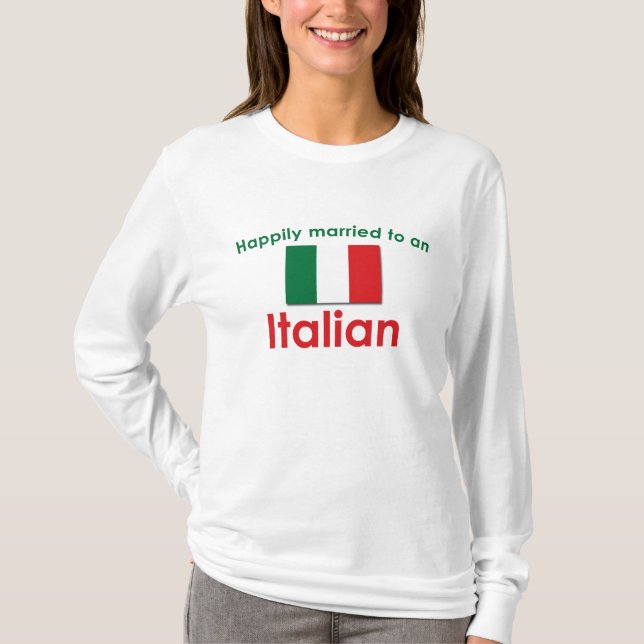 T-shirt Heureux Marié Italien (Devant)