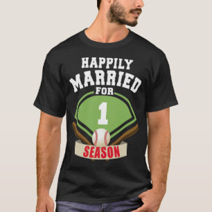 T-shirt Heureux marié pour 1 Mariage de la saison de base