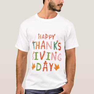 T-shirt Heureux Merci Dons Chemise De Jour, Chute Heureux